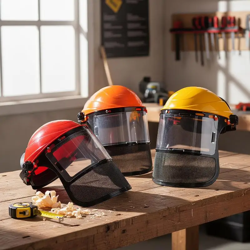Chainsaw Safety Face Shield 2Pcs Replaceable Full Face Anti-Fog Protective Gear for Outdoor Gardening Lumber Work