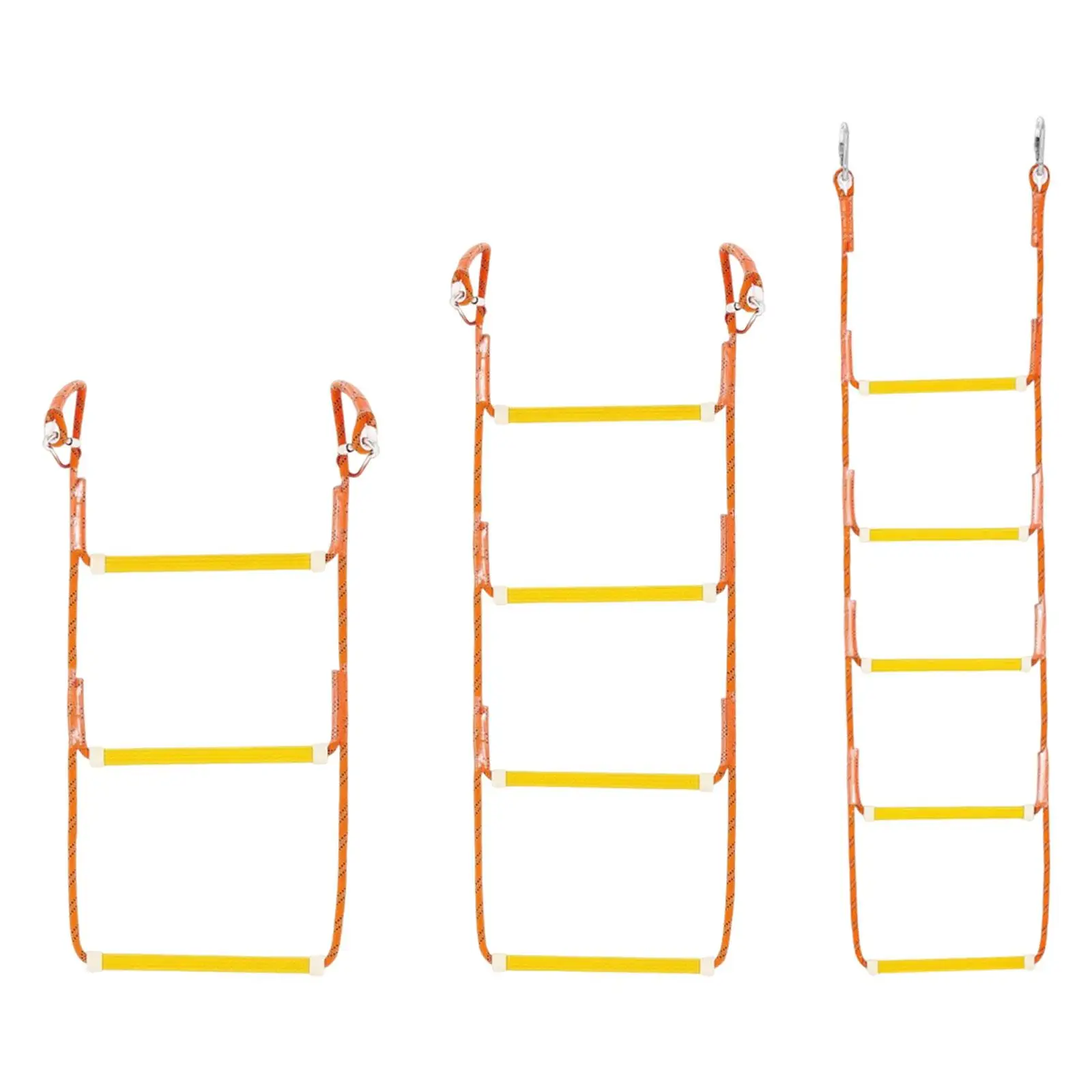 سلم بحبال بحرية سلم الصعود حلقة تسلق قوية خطوات غير قابلة للانزلاق محمولة للتجديف بالكاياك