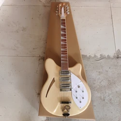 Rickenbacker 360 electric guitar, semi-hollow original wood varnish, 12 string guitar, 5 splice neck