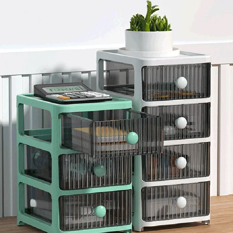 Storage Box Multi-layer Drawer Transparent Storage Box in Office Stationery and Cosmetics Organizing Rack