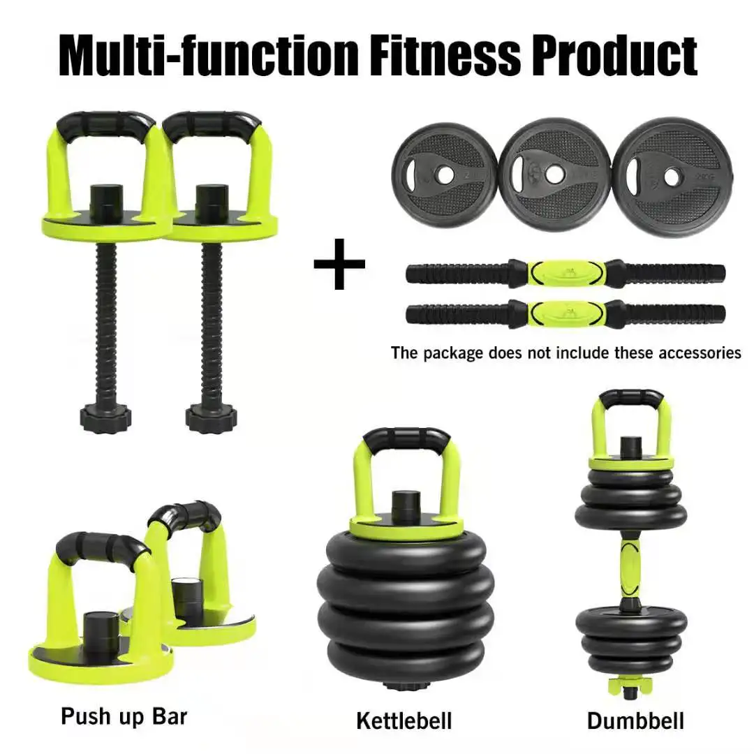 Equipment Fitness Cement Dumbbell set 50kg sand filled weight plates Weight mancuernas Ajustable barbell 10kg gym dumbbells