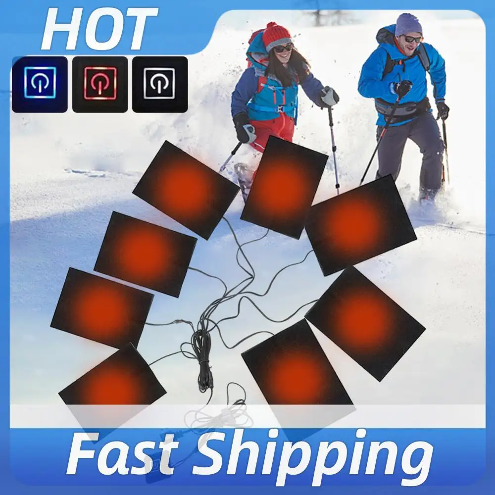 

3 Levels Outdoor Thermal Winter Heating Vest Pads Waterproof USB Heating Pads Clothing Heating Pad Winter Warm Pants Heated Pads
