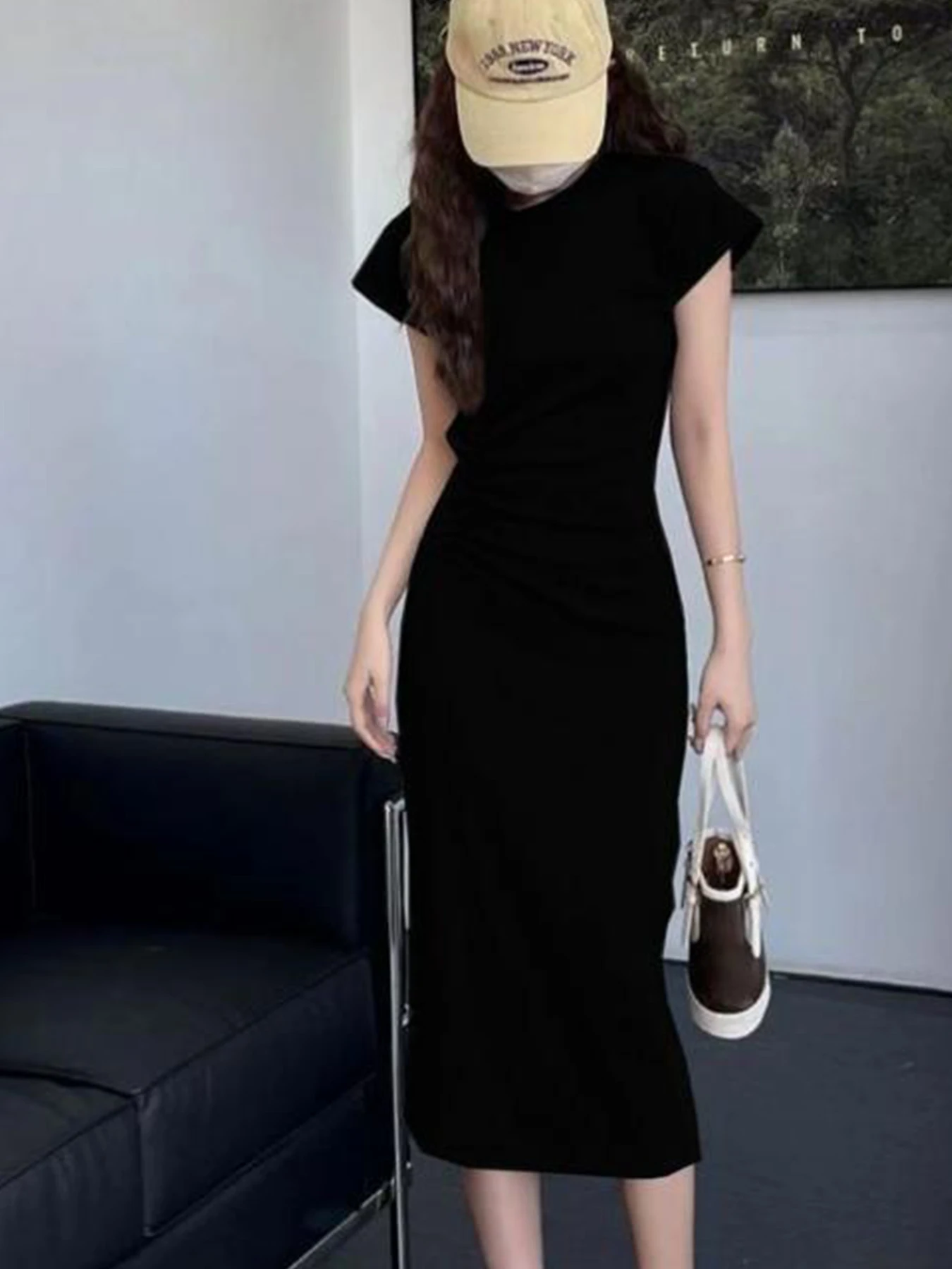 Sommerkleid mit tailliertem Schnitt, heißer Mädchenstil, schlankes Kleid, lässiger, entspannter Stil, reines Wunschkleid, langes Rockkleid, Hüftrock, Damen-Sommerkleid – Detail 12