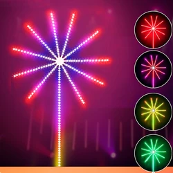 Fireworks LED şerit işık RGB ses kontrolü senfoni havai fişek işık düğün noel müzik kontrol cihazı tam kiti rüya Meteor lambası