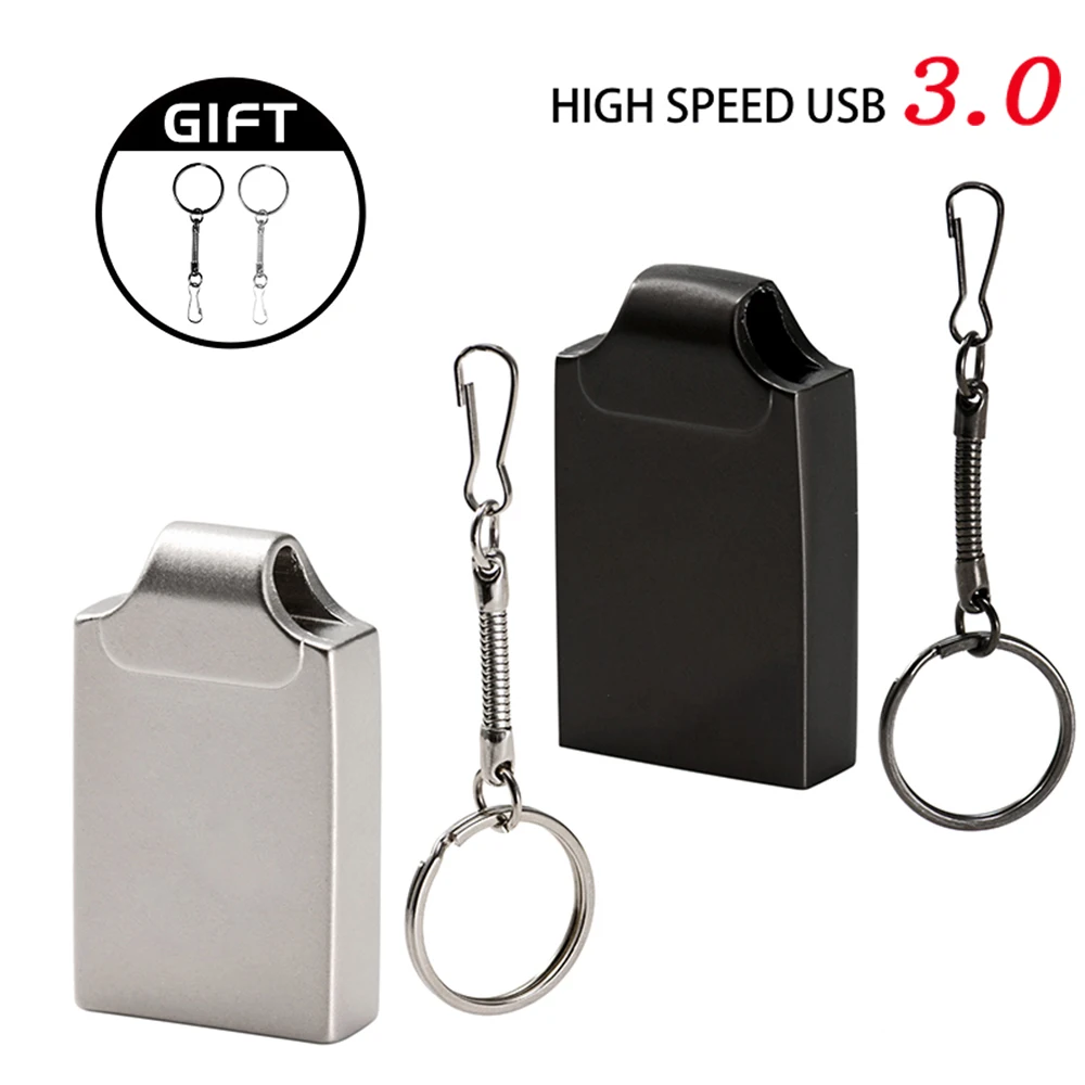 Mini chiavetta USB 3.0 128 GB USB 3.0 ad alta velocità 64 GB Portachiavi gratuito Pen Drive 32 GB Memory Stick in metallo 16 GB Business U Disk 8 GB