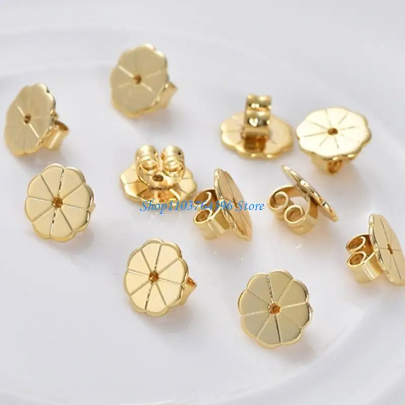 10 قطعة من رافعات شحمة الأذن للأقراط المرصعة أقراط مريحة وأنيقة تدعم الأقراط المضادة للحساسية #5