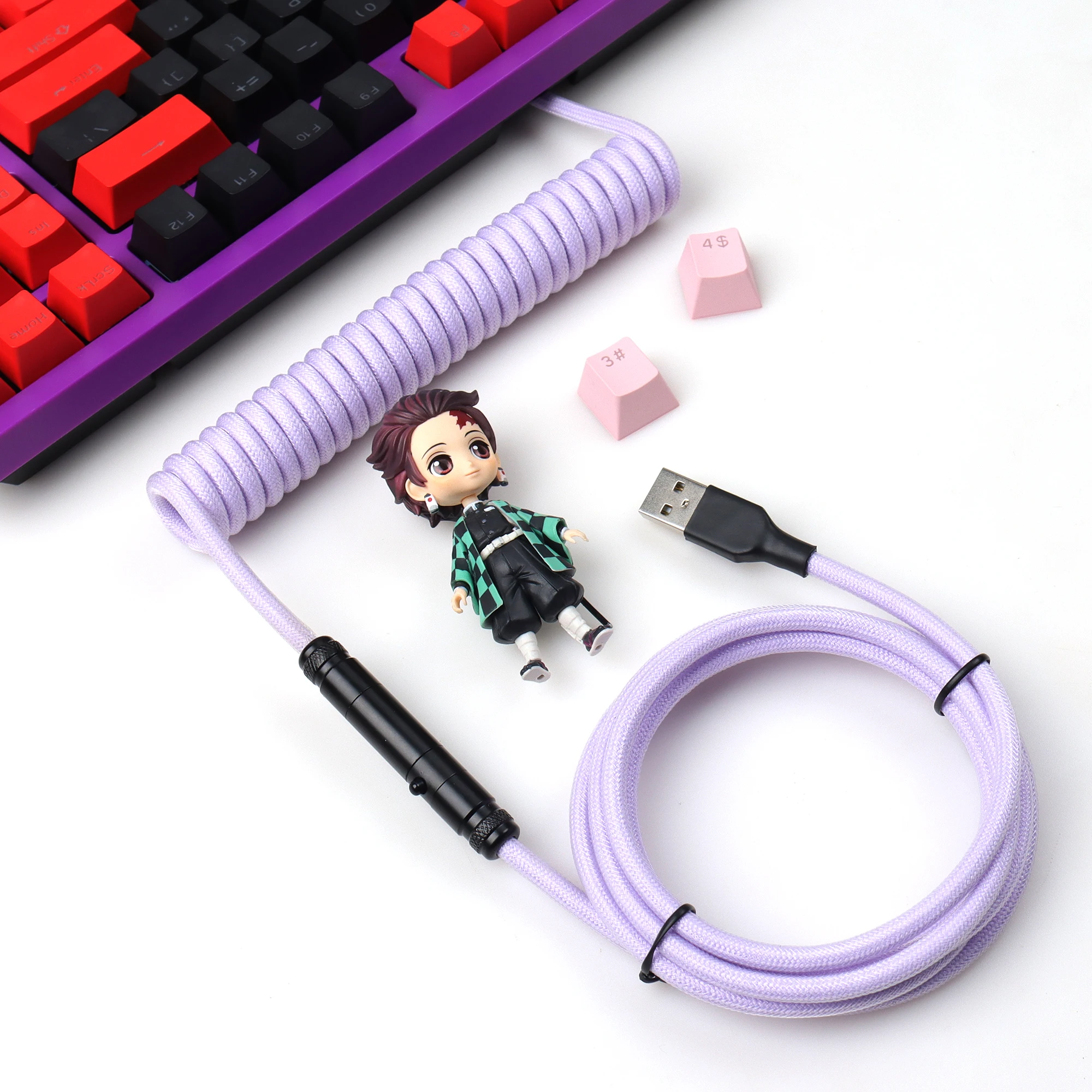 Tip -C - USB Spiral Kablo Klav - Type C Detachable Cable Coiled Keyboard incelemesi ve fiyatı