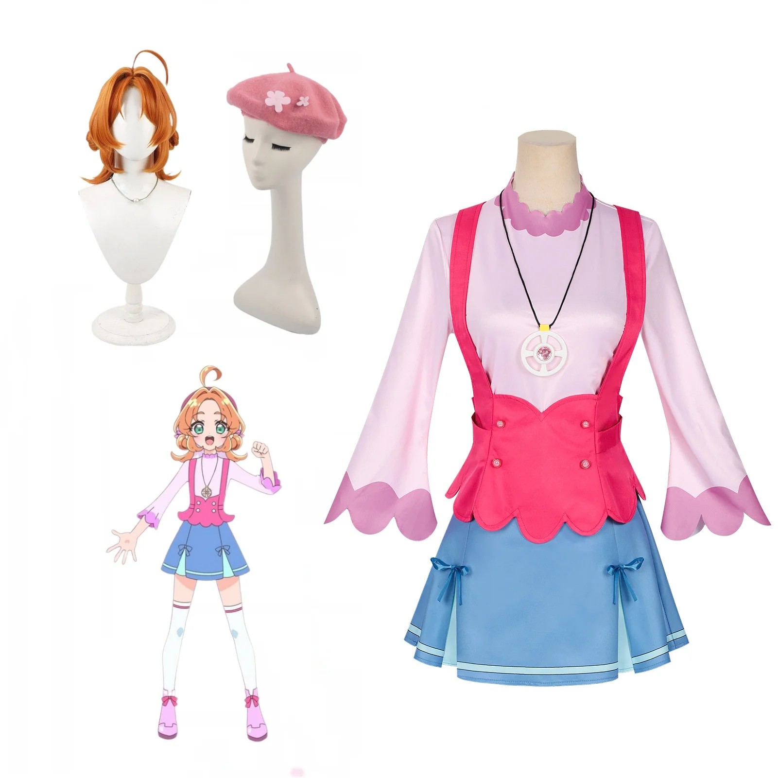 

Аниме-сериал «Детектив Премиум»! Костюм для косплея Акечи Анны с париком