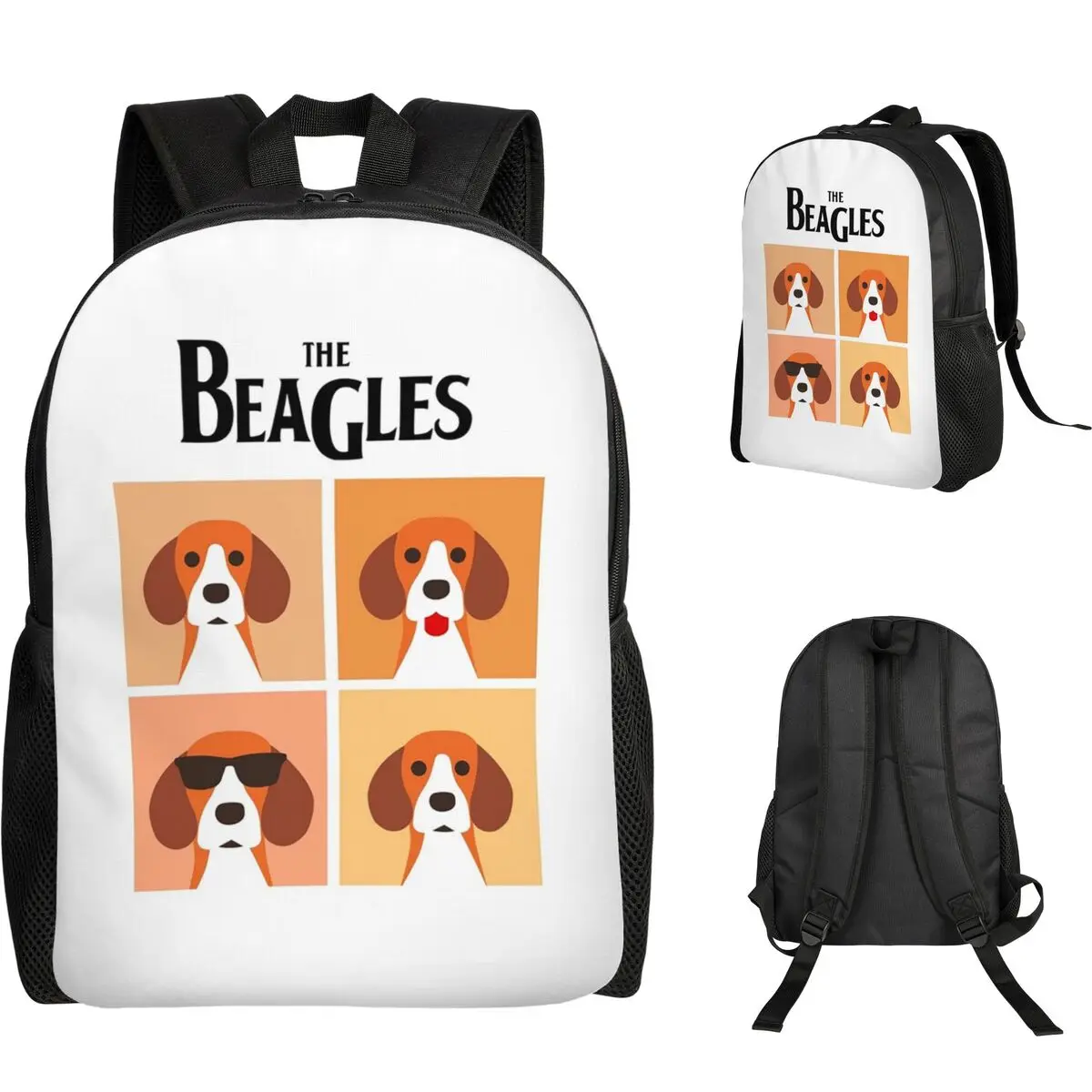 The Beagles Student Backpack School Bag Hiking Travel Daypack for Boys Girls Fashion Bookbag Shoulder Bags