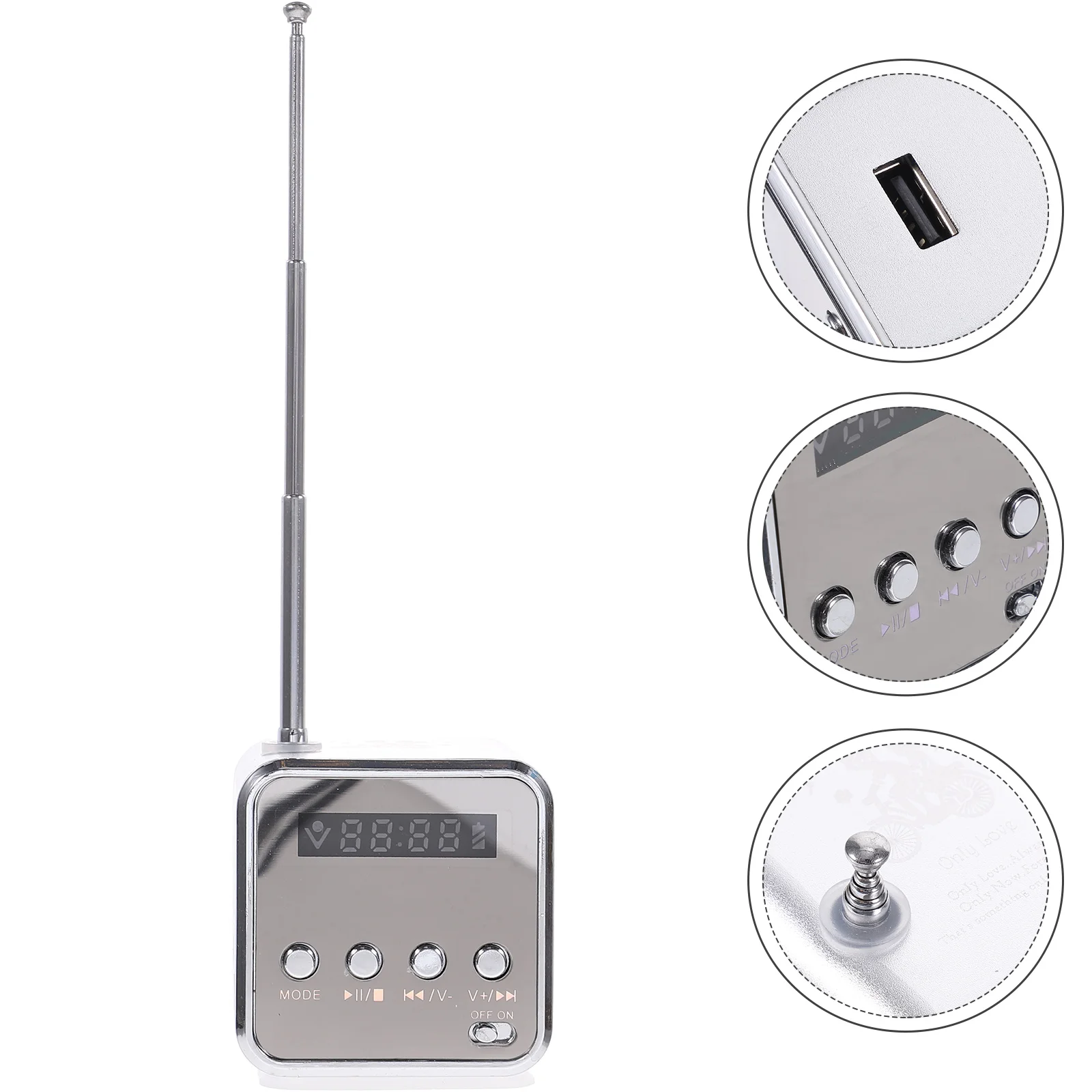 

Mini Speaker Vest Wireless Travel Computer for Hiking Bass Desktop Aluminum Alloy Outdoor Music Player Portable Retro