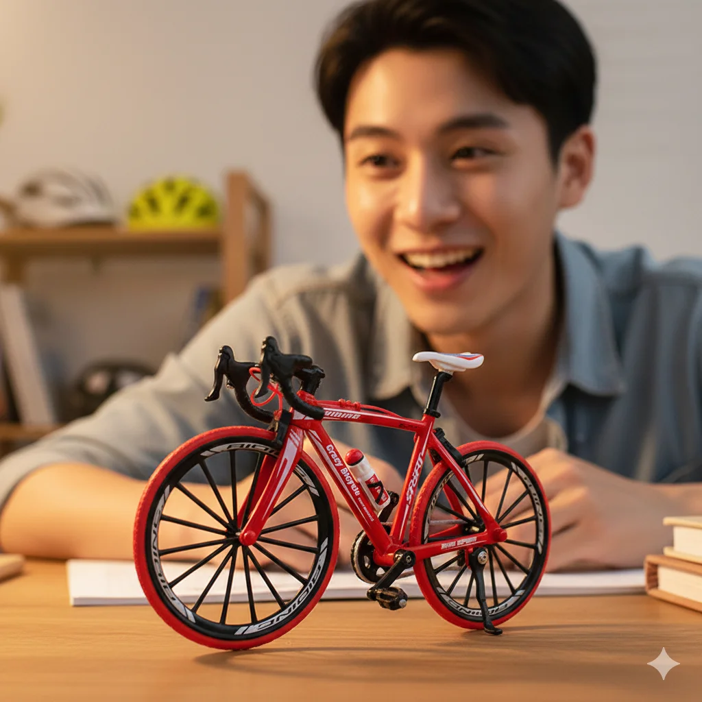 1/10 Scale Multicolor Alloy Simulated Racing Bike ATV Model Road Bicycle Vehicle Decoration Gift for Home Showcase