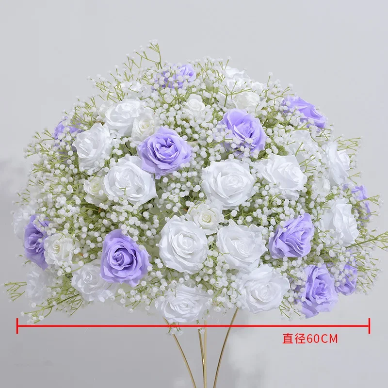 Artificial Flower Ball Wedding Decoration Floral Backdrop Arrangement Frame Decor Table Centerpiece Flower Ball Road Leading dec