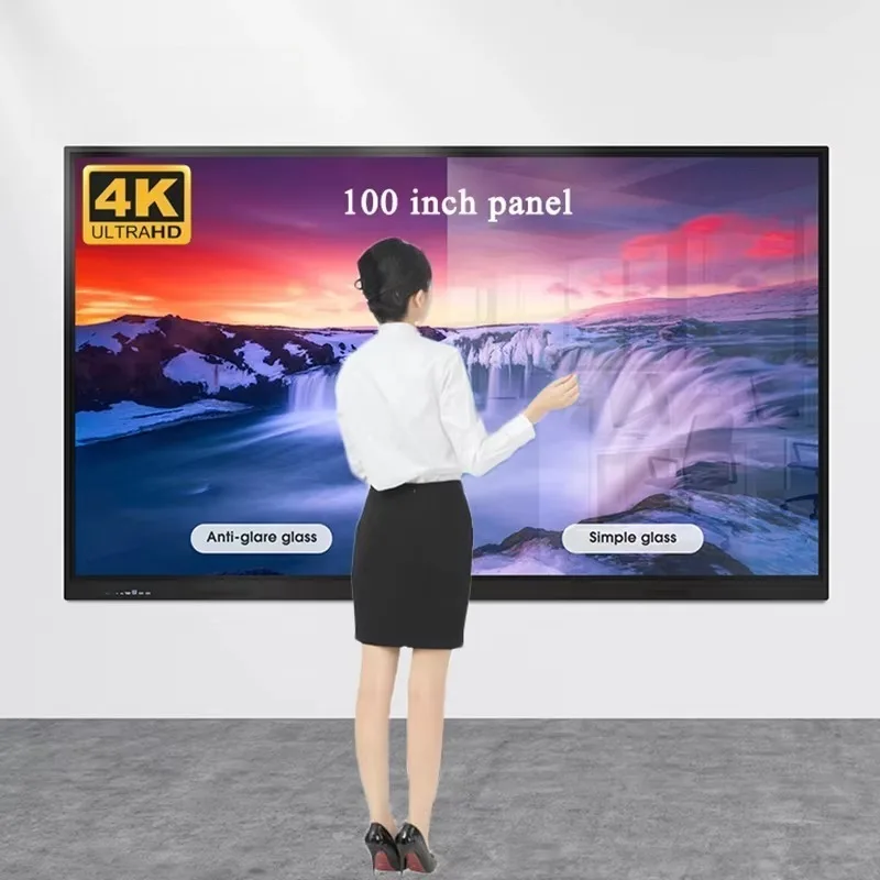 

INGSCREEN Movable Interactive Smart Whiteboard Meeting Digital Panel Android 14 Touch Screen 55 65 75 85 86 98 100 Inch