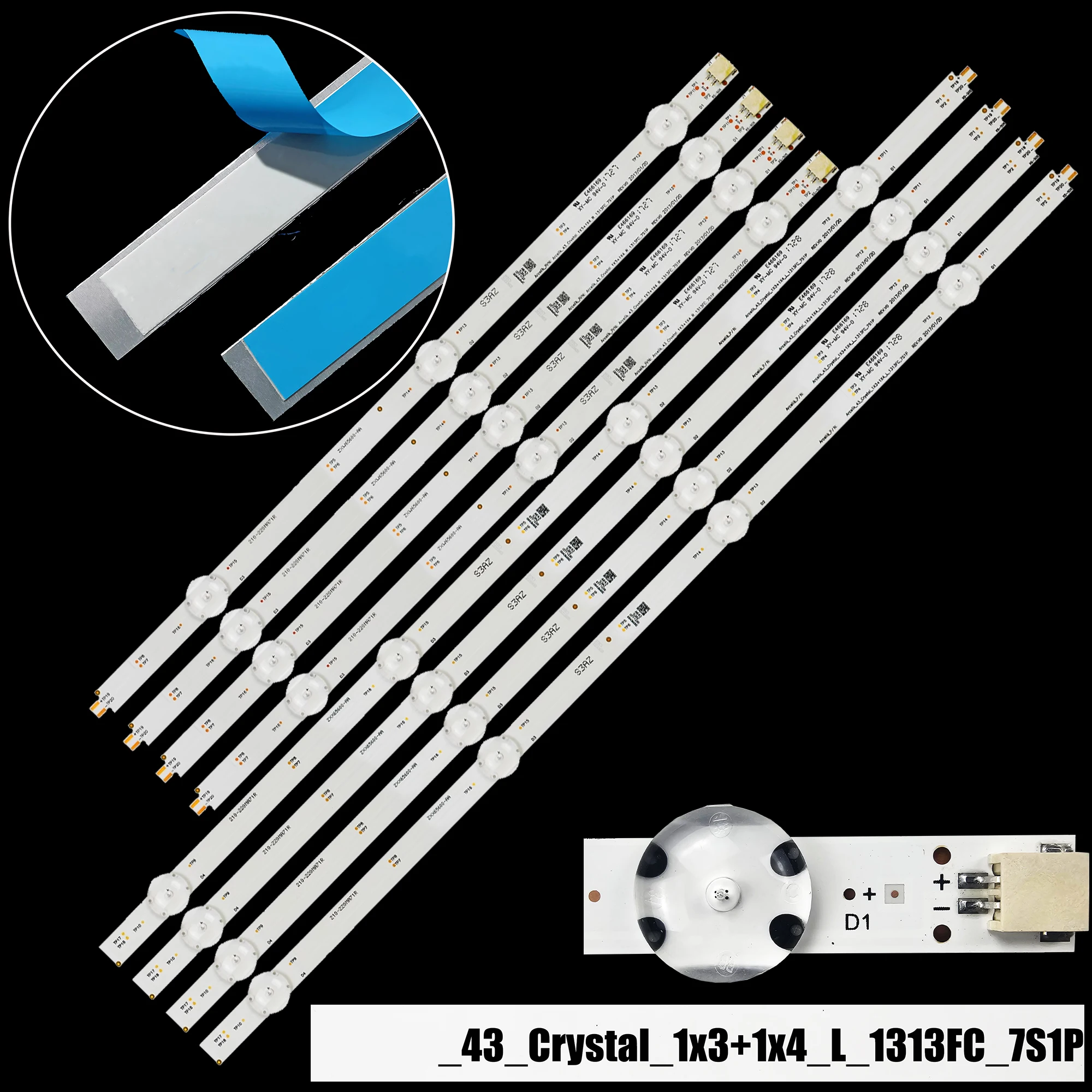 

LED Backlight strip for 43VLX573043 43GFB7788 43GUT9867 43VLX7730 A43L88405B 43VLX5730 43VLX35587 43VLX7710BP 43VLX7730SP