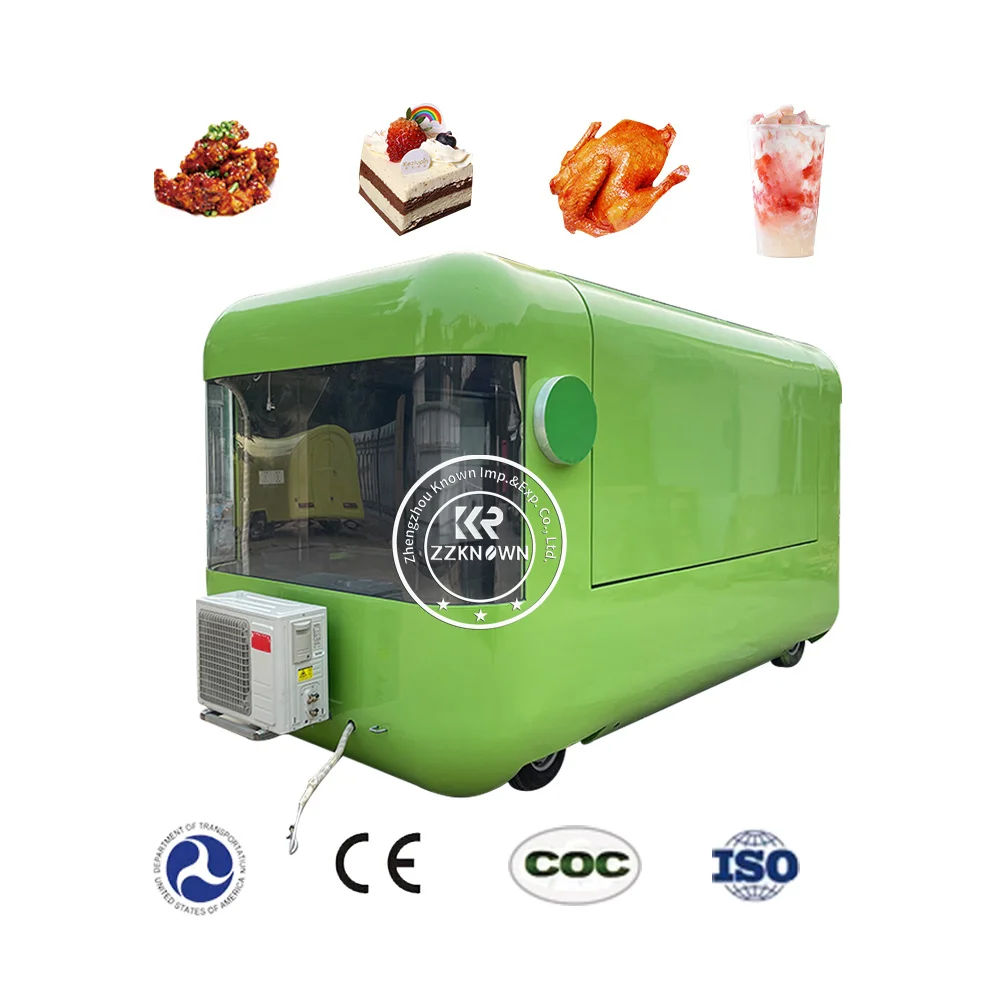 OEM Mobile Coffee Food Cart Street Snack Vednig Kiosk DOT Concession Food Trailer Restaurant Food Truck With Full Kitchen