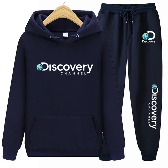 

Men's Autumn Comfortable and Loose Two-piece Jogging Set, New Casual and Fashionable Hooded Sweatshirt and Sweatpants