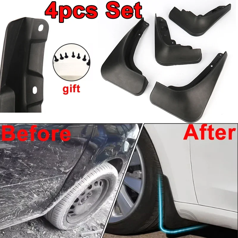 4Pcs Universal Mud Flaps Car Fender Splash Guards Front Rear Wheel Mudguards MudFlap Plastic Wheel Protector Auto Accessories