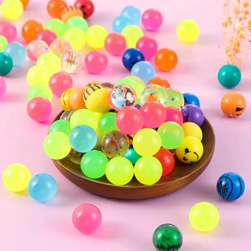 50PCS Kids Party Goodie Gift Bag Stuffer Fillers Rubber Bouncy Ball 27MM Balle Rebondissante Klaslokaal Carnaval Prijzen