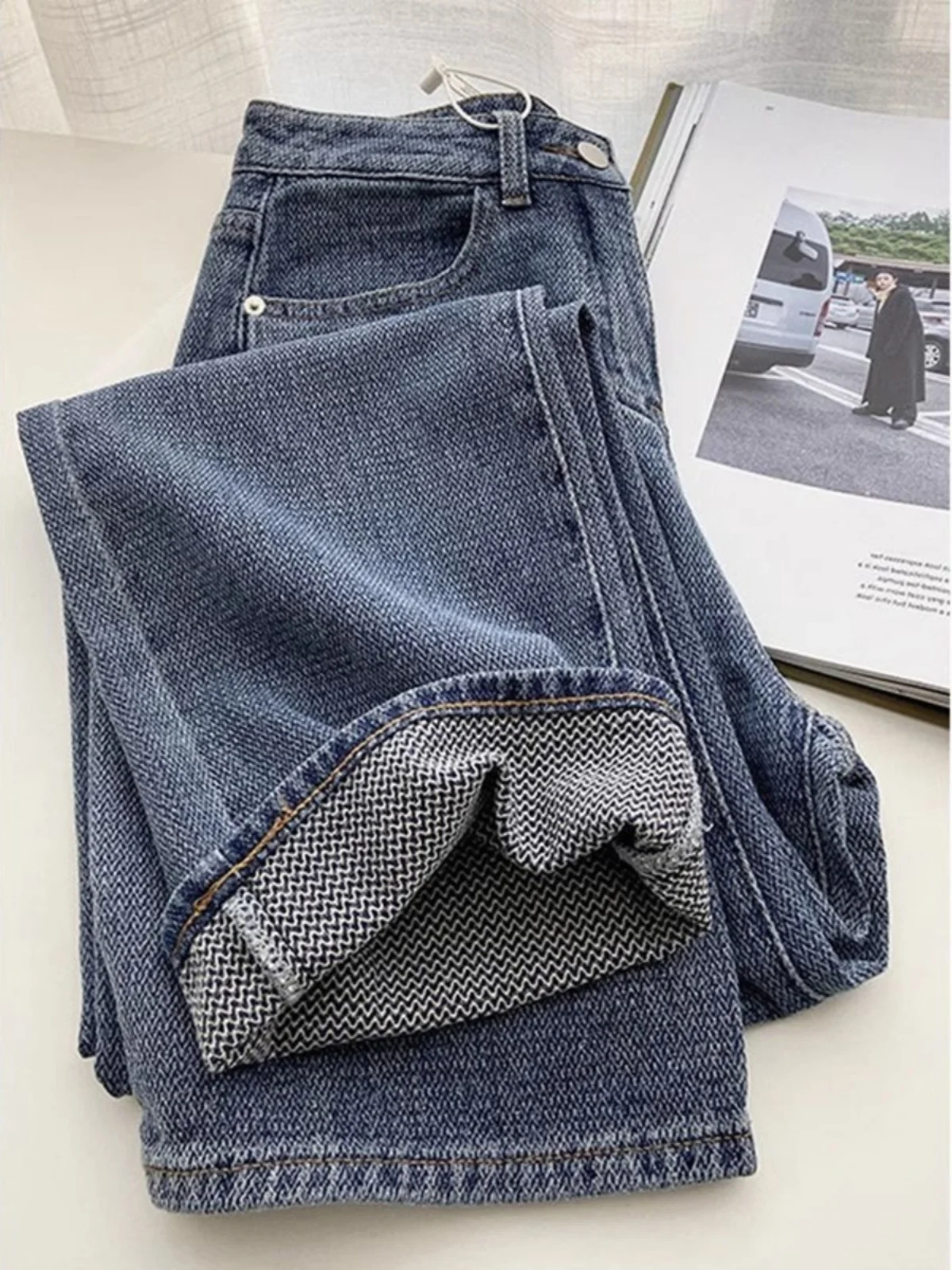 

Широкие брюки с высокой талией, женские осенние спортивные штаны, вертикальные вельветовые брюки на заказ, женские профессиональные жаккардовые уникальные офисные брюки