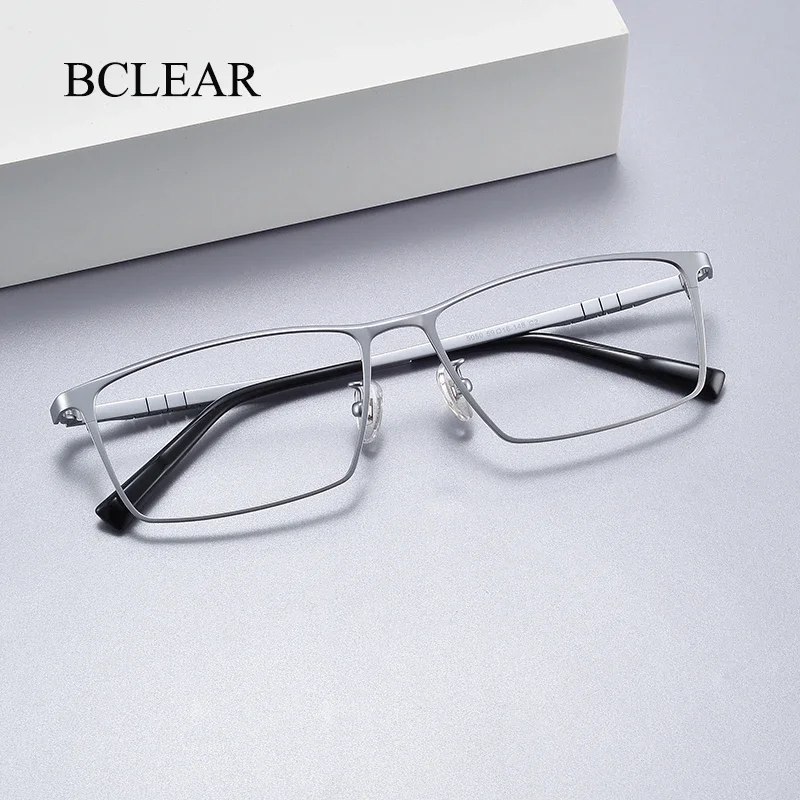 BCLEAR Titanium Glasses Frame Men Brand Design Square Eyewear Ultralight Japanese High-end Quality Eyeglasses Frames Big Face