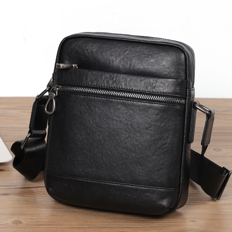 New Men Shoulder Bag Cowhide Leather Crossbody Bag High Quality Male Bag Genuine Leather Handbag Men Messenger Bags Tote Bag