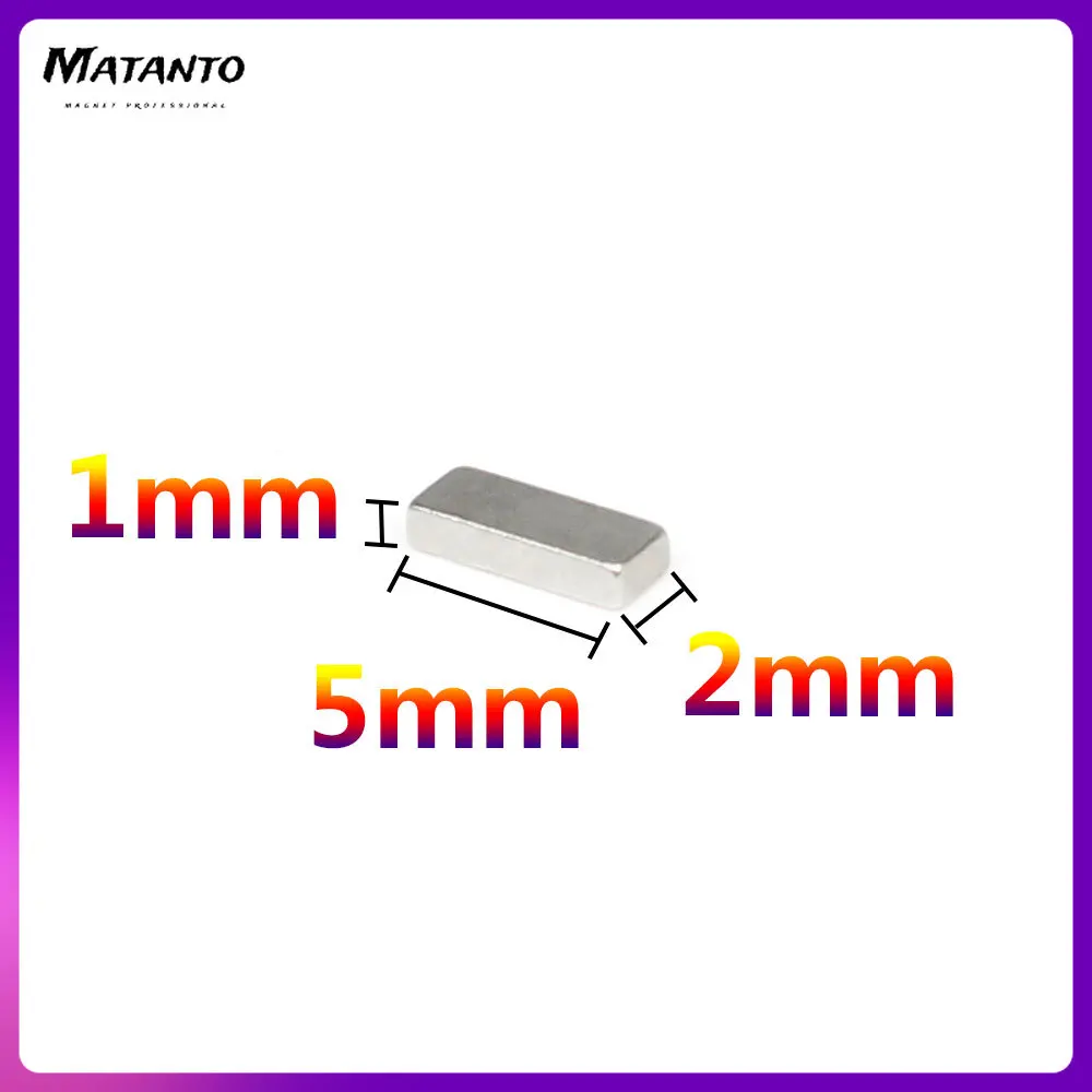 50/100/200/500/1000/2000PCS 5X2x1 Small Block Neodymium Magnets Sheet 5*2*1 Permanent Strong Powerful Magnetic Magnet 5x2x1mm