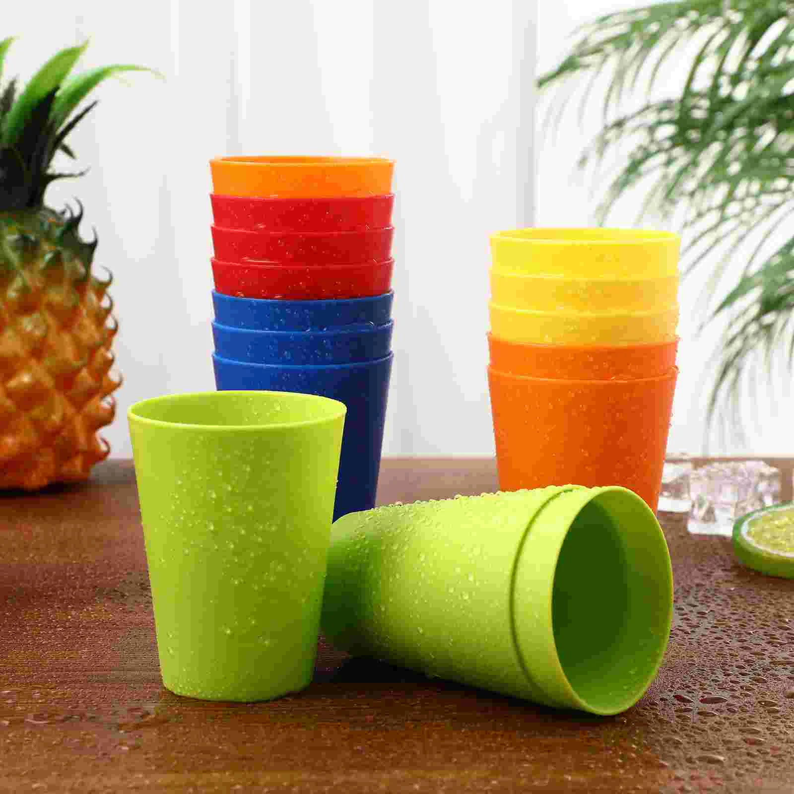 Disposable Containers Beer Cups Lightweight Plastic Bright Colored Tableware Child Reusable hard