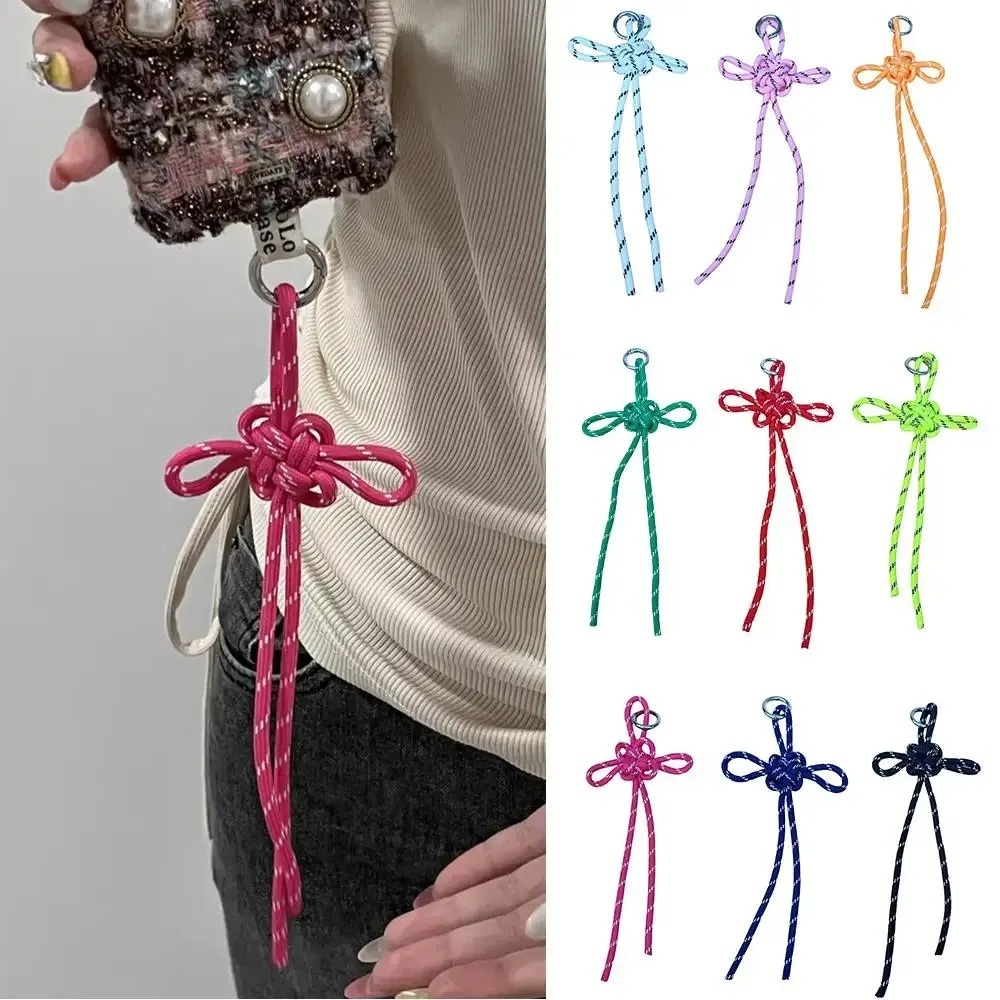 Trend 2026  Hand Woven Chinese Knot Tie Keychain Bag Charms Bag Body Kit Tassel Keyring Bag Accessories phone Pendant Oriental