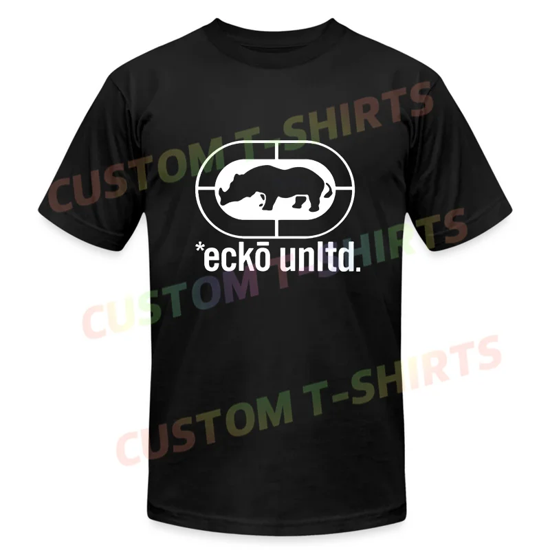 

Men T Shirt Casual Ecko Unltd Logo T-shirt Graphic Summer Short Sleeves 100% Cotton S-3XL