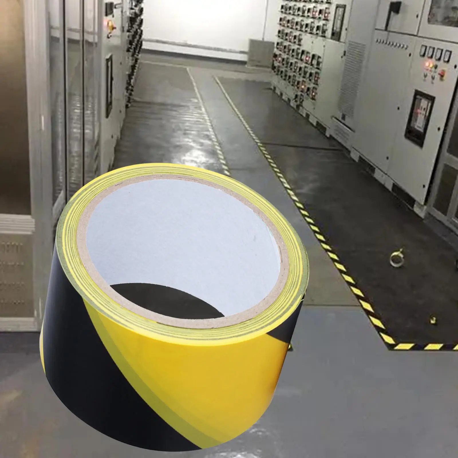 2-6pack Warning Tape Hazard Warning Stripe Tape for Floors Walls