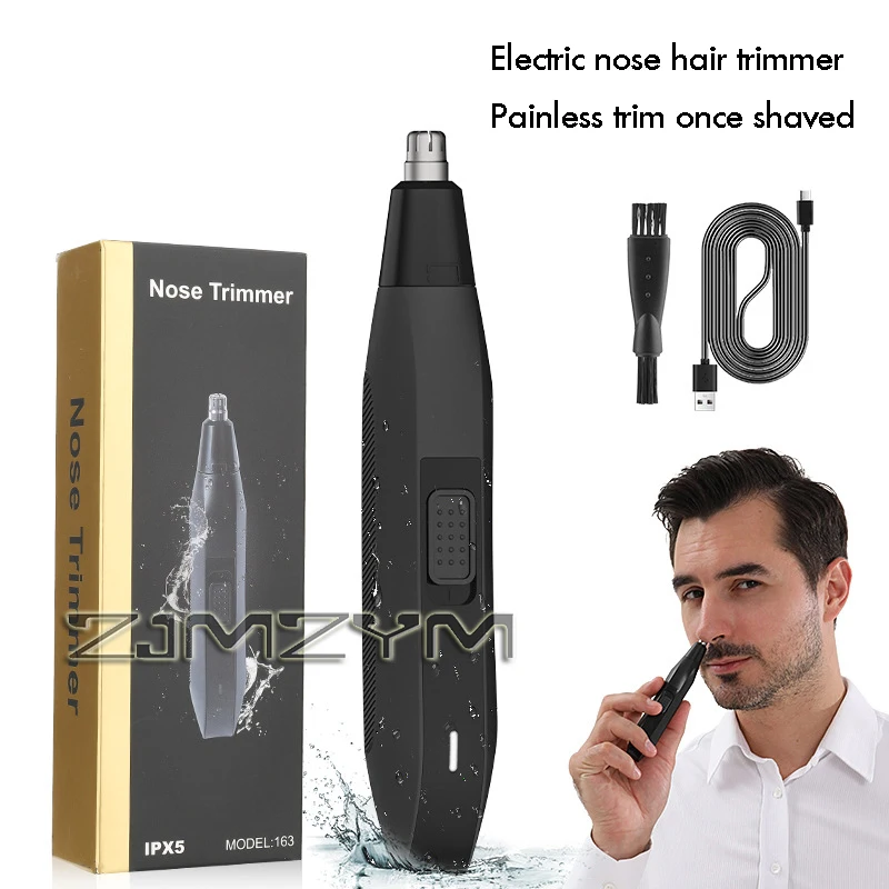 프로 USB 충전식 무선 코 헤어 트리머, 코 헤어 제거 기계, 휴대용 코 헤어 가위