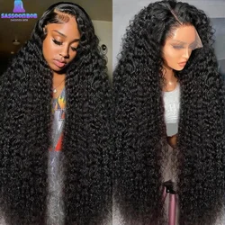 40-calowe peruki z głęboką falą Ludzkie włosy 13x4 13x6 Hd Lace Frontal Wigs Water Wave Lace Closure Wig Remy Brazilian Curly Wigs For Women