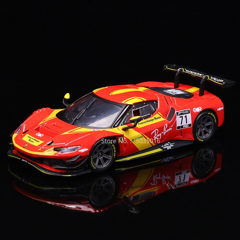 Bburago 1:43 Ferrari 296 gt3 2022 250 312p 812 488 racing model simulation car model alloy car toy male collection gift