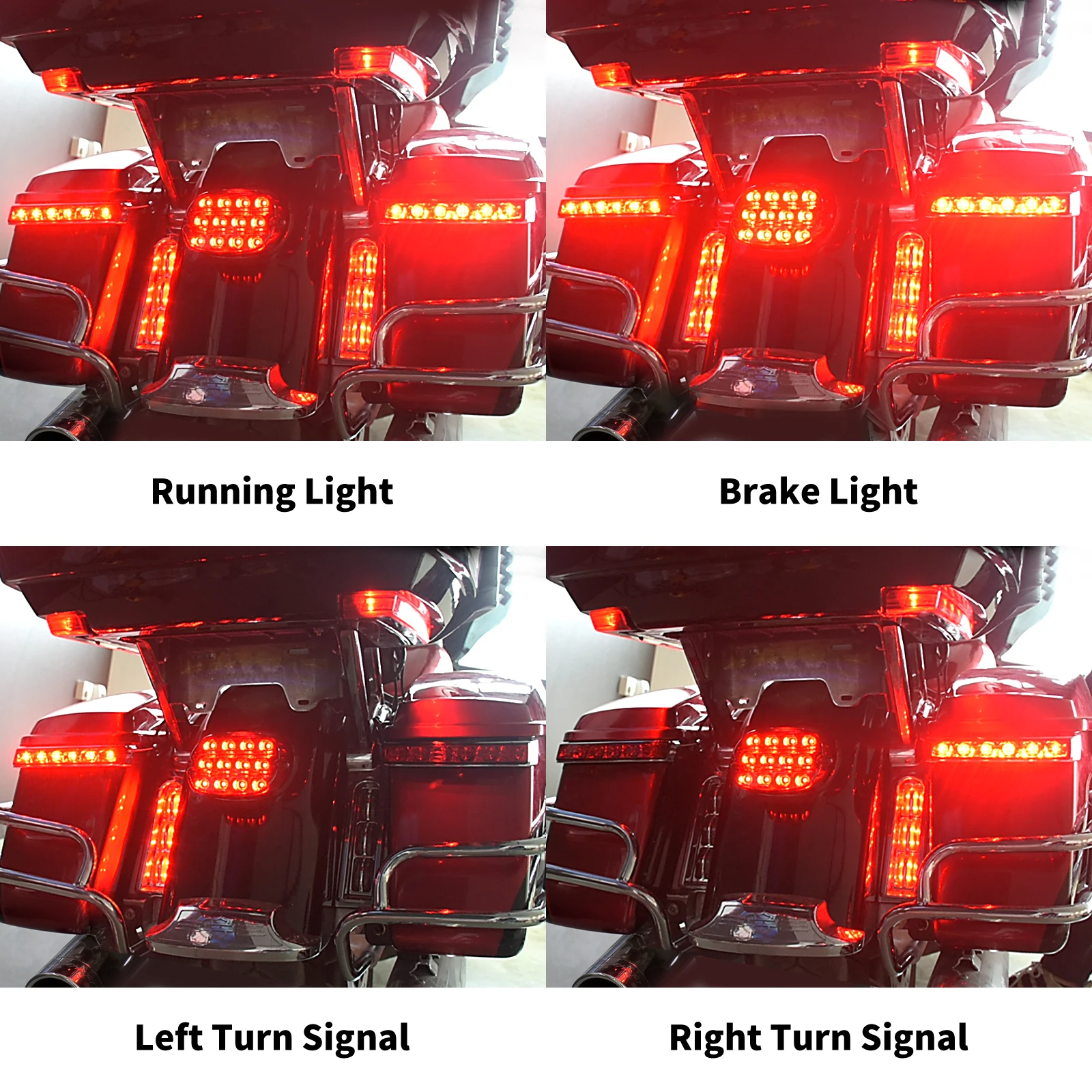 Motorcycle Saddlebag Light LED Turn Lamp Run Brake Lamp For Harley Touring Street Road Glide Road King Ultra Limited CVO 14-2023