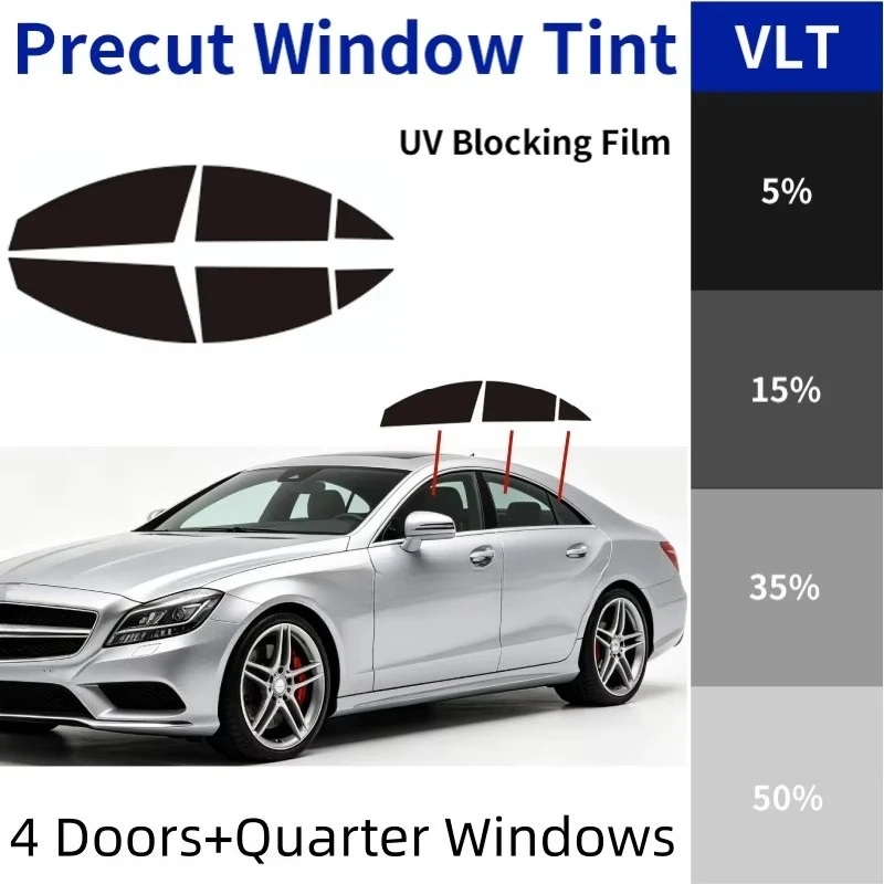For Mercedes CLS C257 C218 Nano Ceramic Precut Window Tint Film 4 Doors & Quarter Windows, UV IR Heat Rejection Privacy PET Film