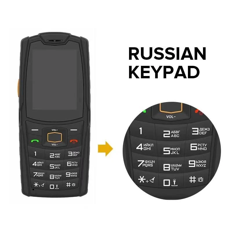 Imagem -05 - Característica Phone4g Android Impermeável Touch Screen Telefone Móvel 2500mah Celular Inglês Rússia Teclado Robusto Telefone Agm-m7