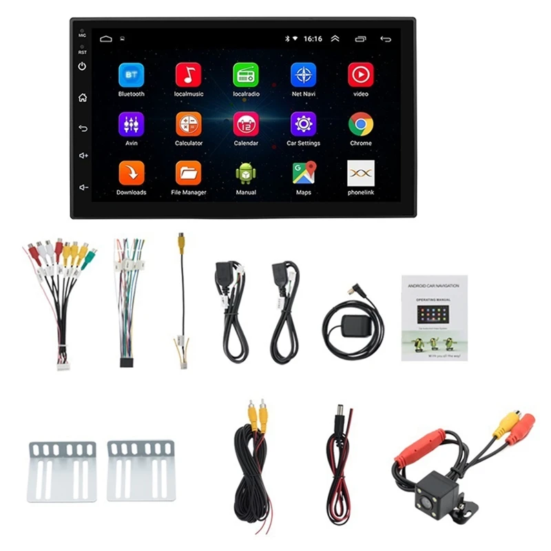 

Universal Android 9.1 2+32G Car Radio Audio Stereo GPS Navi 7Inch Press Screen 2 Din MP5 Player