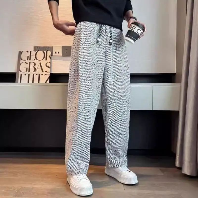 

Мужские винтажные прямые спортивные брюки в американском стиле, повседневные брюки для весны и осени, высококачественные удобные брюки 2026 ​