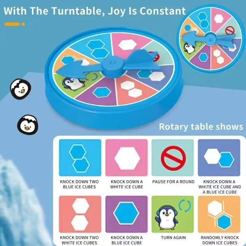 Rescue Penguin Knocking Ice Game Mini Ice Breaking Penguin Toy Children\'s Interactive Competition Toy Tabletop Puzzle Game