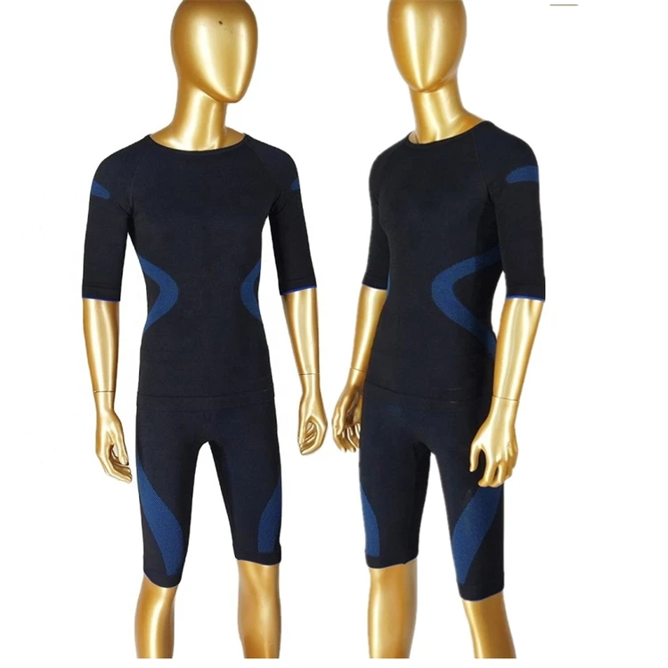 blue ems bodi suit ems suit ems training suit ems vest ems underwear lyocell polypropylene polyamide elastan for ems machine