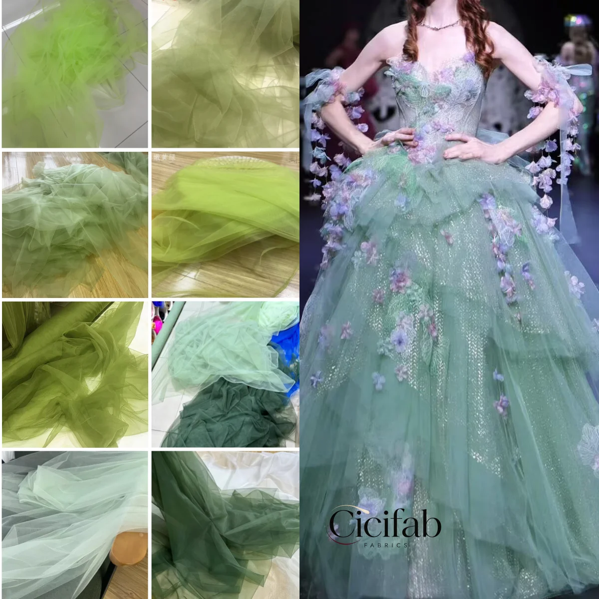 Dark Green Soft Tulle Fabric Lightweight Sheer Netting for Wedding Backdrop Bridal Gown Party Decor  DIY Sewing Crafts
