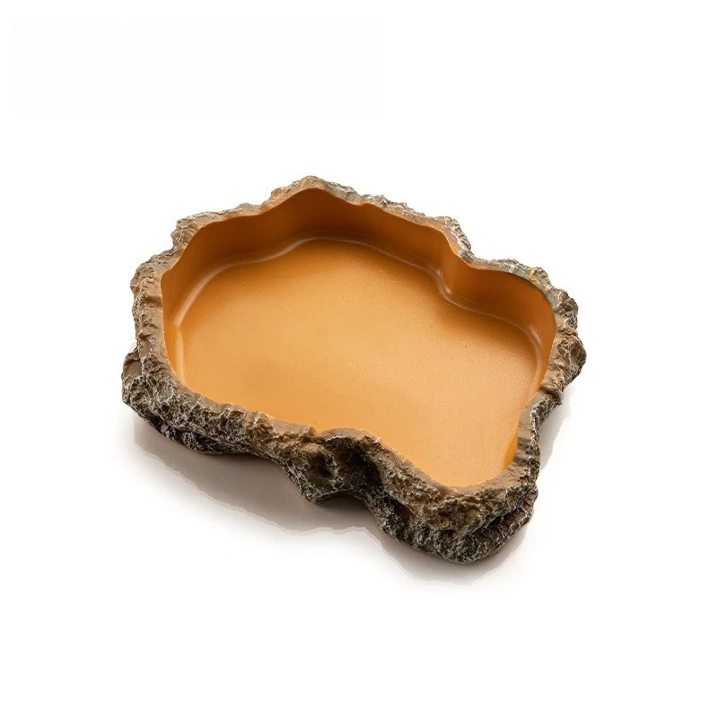 

Resin Feeding Bowl for Reptile Gecko Lizard Turtle Horned Frog Water Dish Glow in Dark Food Tray Durable Pet Supplies Terrarium