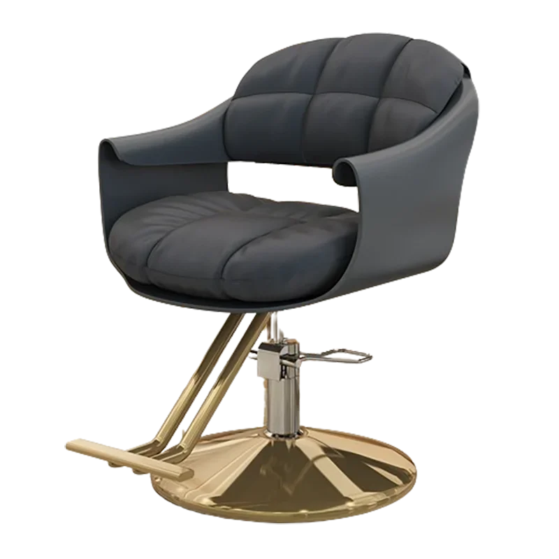 Glamour Black Barber Chair Nordic Trendy Luxury Elegant Hairdresser Chair Ergonomic Aesthetic Cadeira Giratoria Salon Furniture