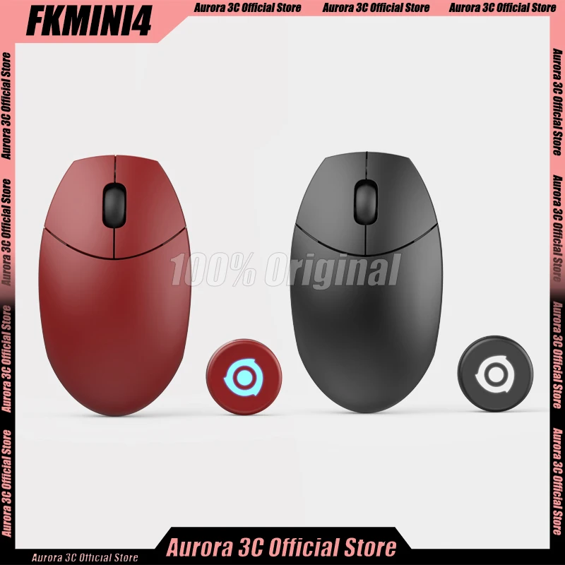 Fkmini4 Wireless Mouse Paw3395 Tri-Mode Bluetooth Gaming Mouse Light Weight Custom For E-Sports Ergonomics Pc Gamer Accessories