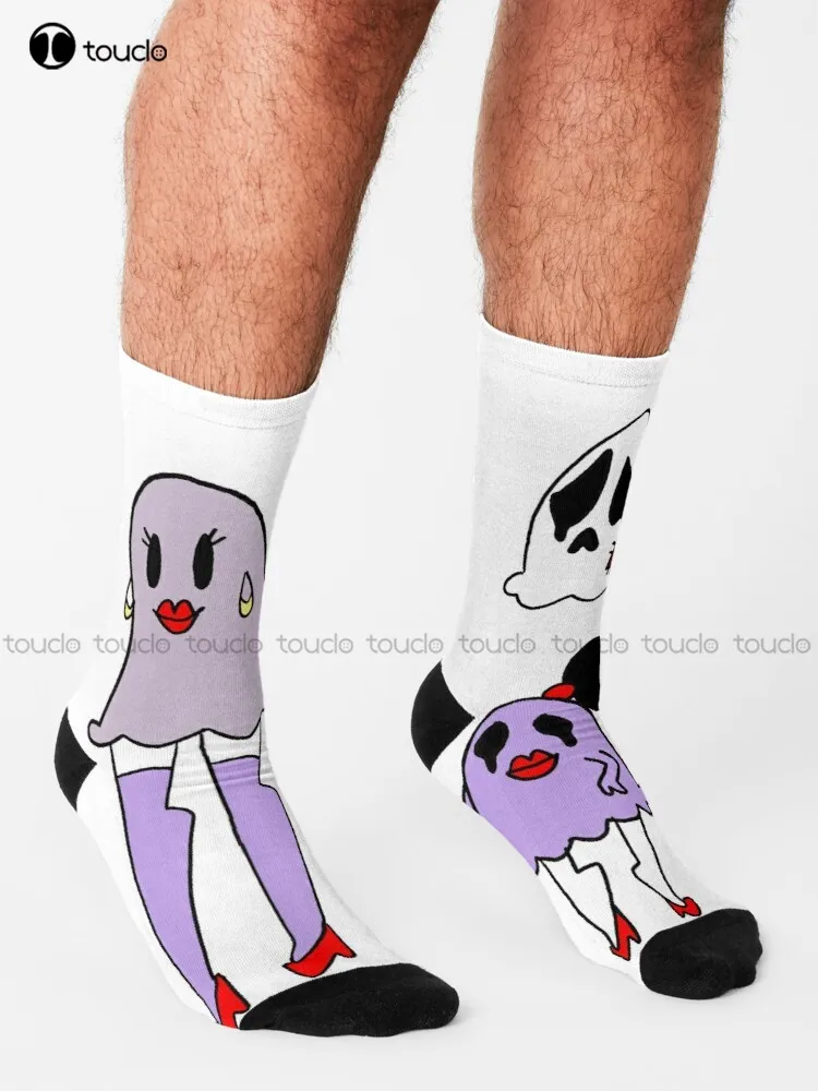 Funny Ghost Collection Halloween Socks Brown Socks Unisex Adult Teen Youth Socks Design Cute Socks  Creative Funny Socks