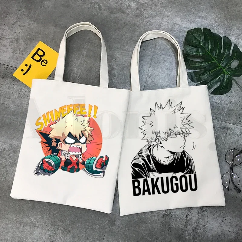 My Hero Academia Bakugou Boku No Hero Academia Graphic Cartoon Print Shopping Bags Girls Fashion Casual Pacakge Hand Bag