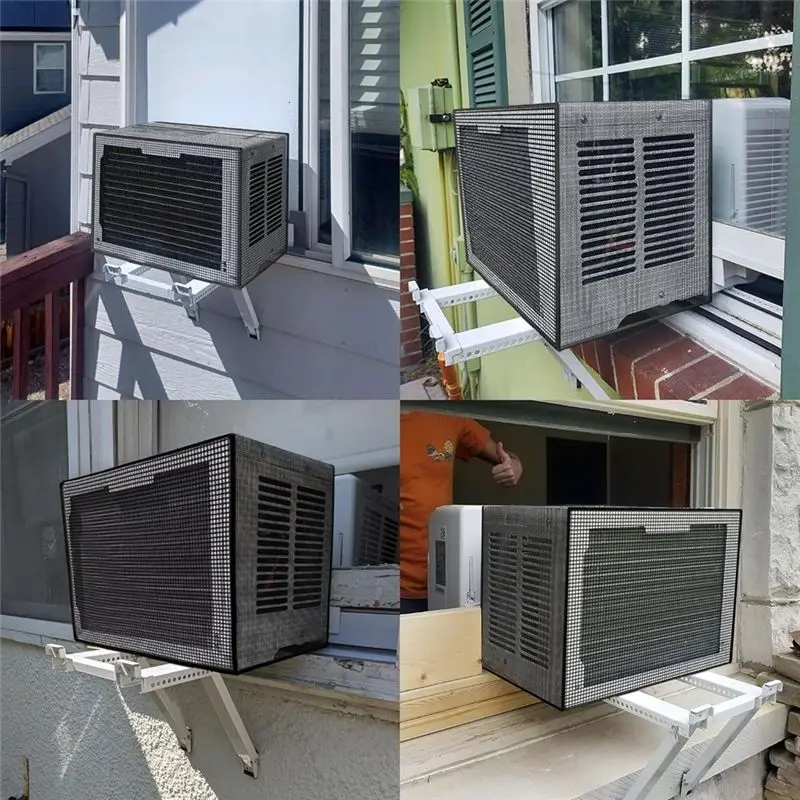 Customer Favorite Mesh Cover For Midea U Shaped AC 8000BTU,10000BTU-Air Conditioner Covers For Outside Window Units Waterproof B