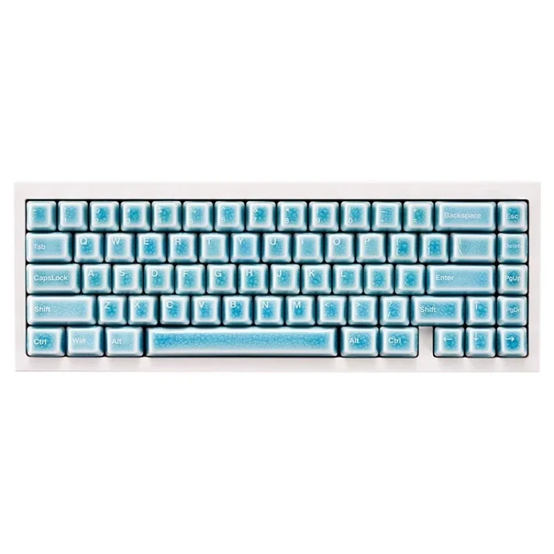 Imagem -05 - Teclado Mecânico Keycaps Cerâmica Esmalte Suave Jogos Uniforme Transmissão de Luz Original Altura Fábrica Novo