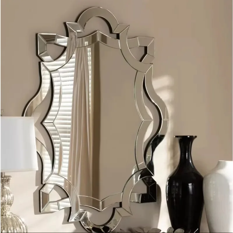New Arrivals Unique Design Sparkling Handmade Bevel Mirror Stunning Silver Finished Wall Mirror for Entrance Foyer