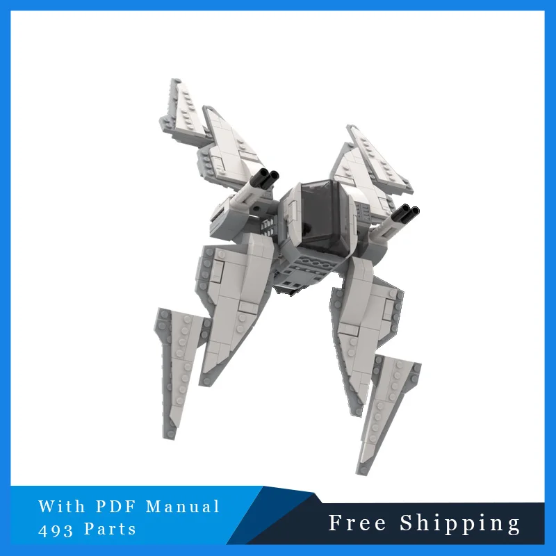 

493 PCS Creative Star Battle Series White Creative Cool Battle Mech Building Blocks Children's DIY Assembly Toy Birthday Gift